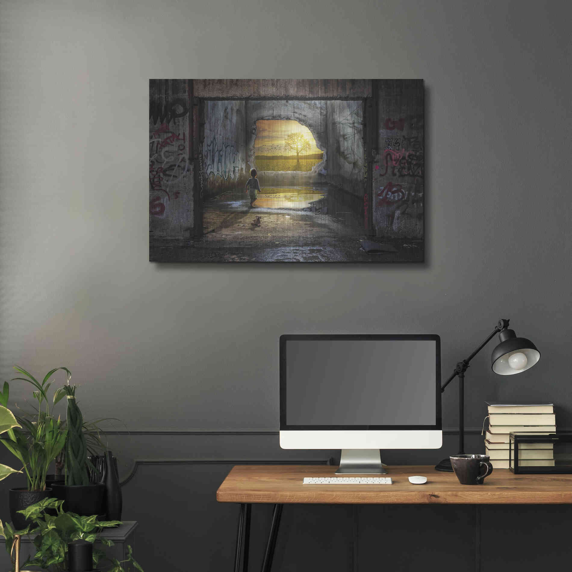 Luxe Metal Art 'The Great Beyond' by Alan, Metal Wall Art,36x24