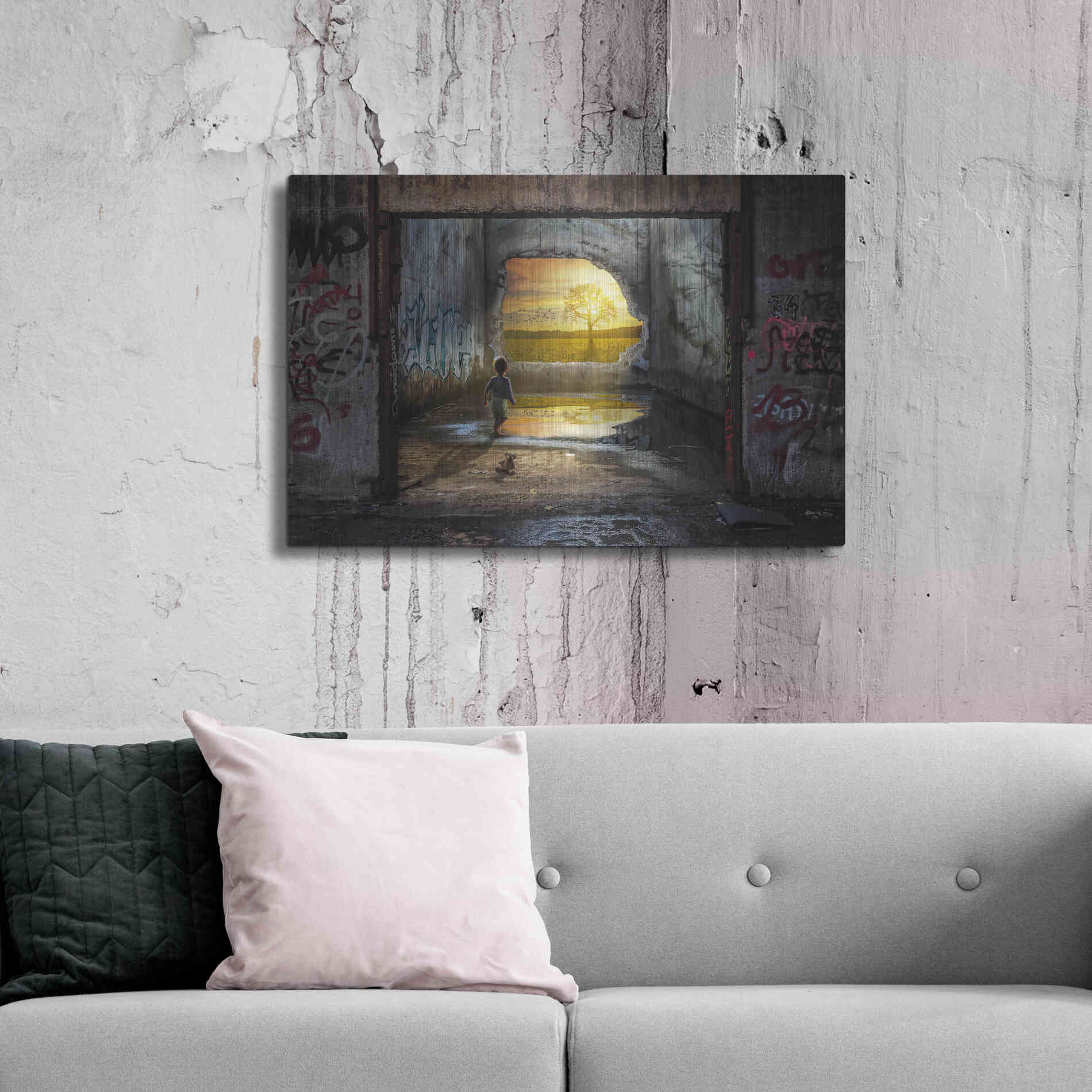 Luxe Metal Art 'The Great Beyond' by Alan, Metal Wall Art,36x24