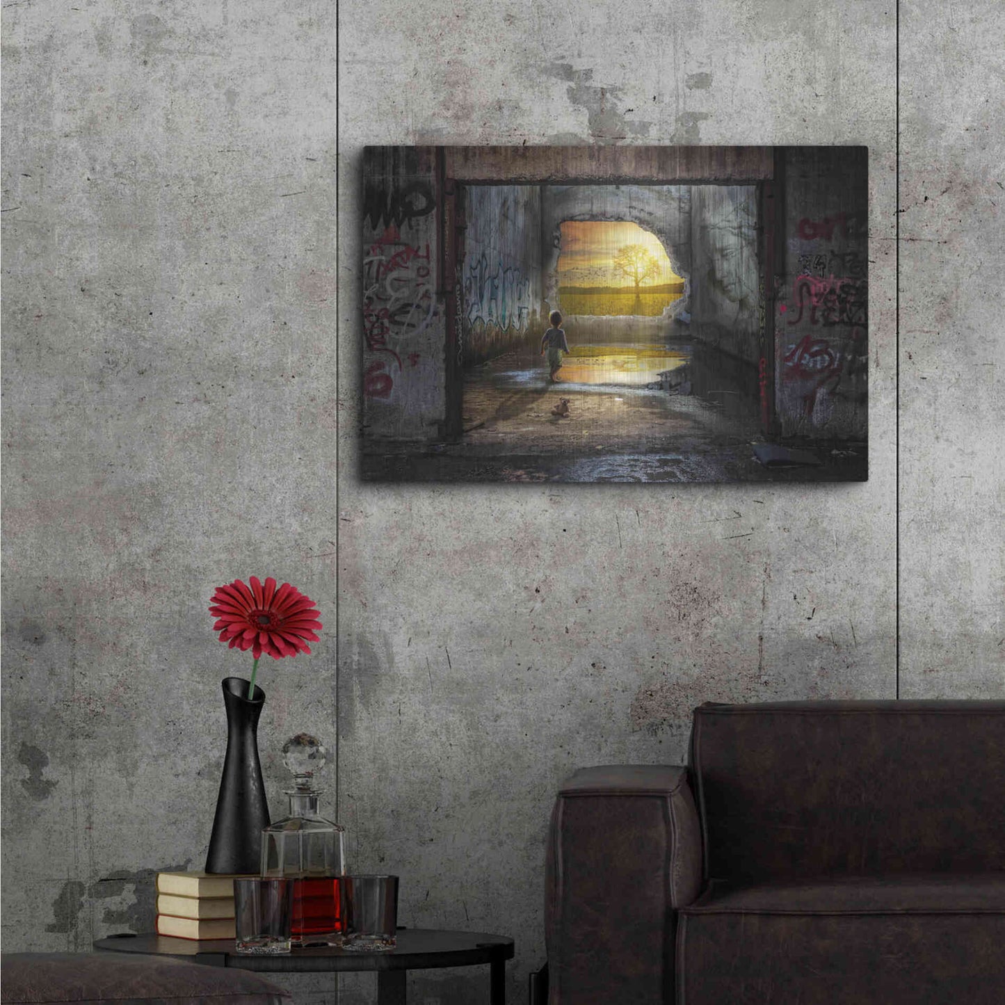 Luxe Metal Art 'The Great Beyond' by Alan, Metal Wall Art,36x24