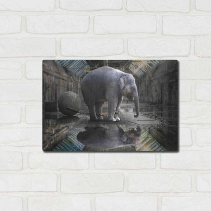 Luxe Metal Art 'The Big Grey' by Alan, Metal Wall Art,16x12