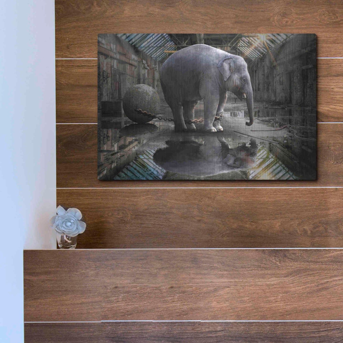 Luxe Metal Art 'The Big Grey' by Alan, Metal Wall Art,16x12