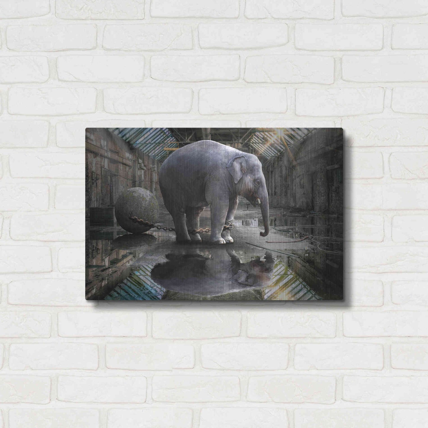 Luxe Metal Art 'The Big Grey' by Alan, Metal Wall Art,24x16