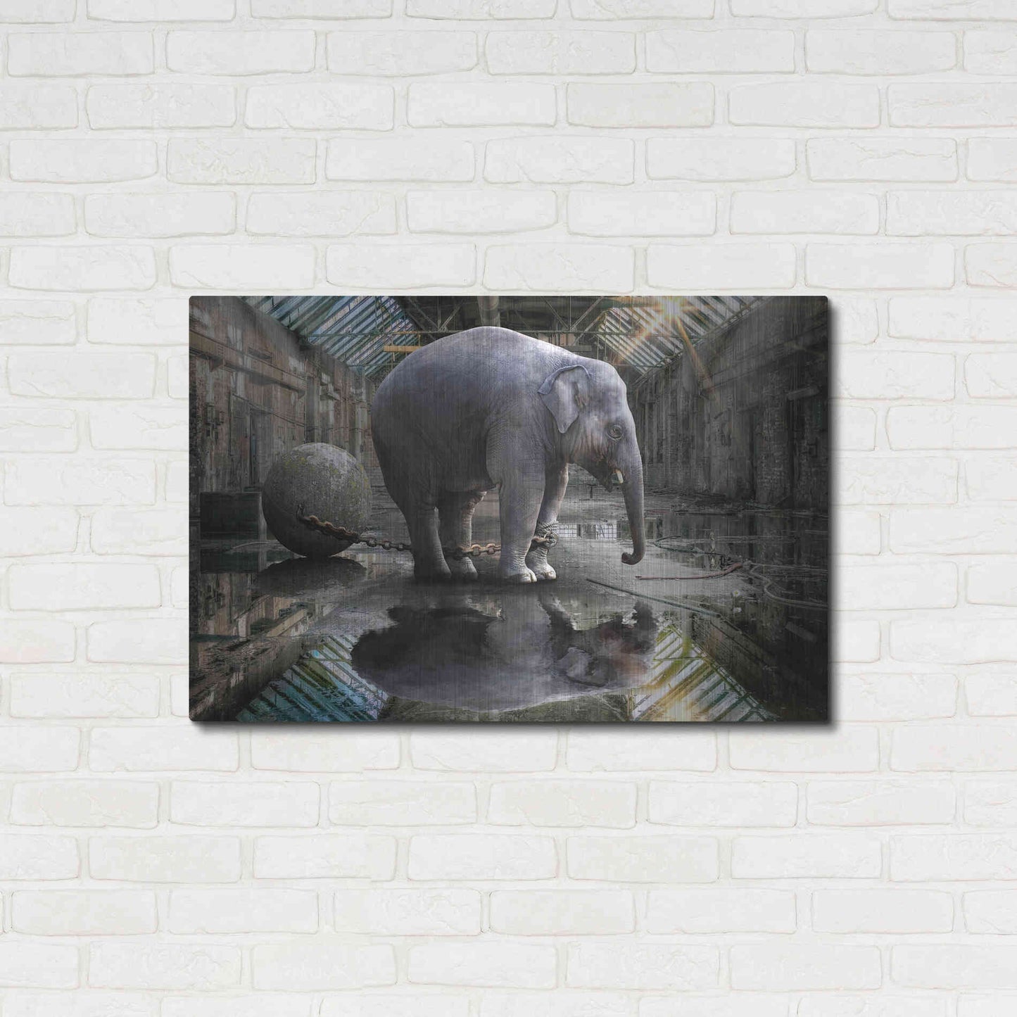 Luxe Metal Art 'The Big Grey' by Alan, Metal Wall Art,36x24