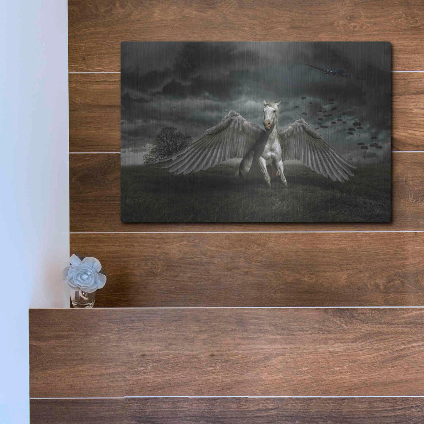 Luxe Metal Art 'Pegasus Rising' by Alan, Metal Wall Art,16x12