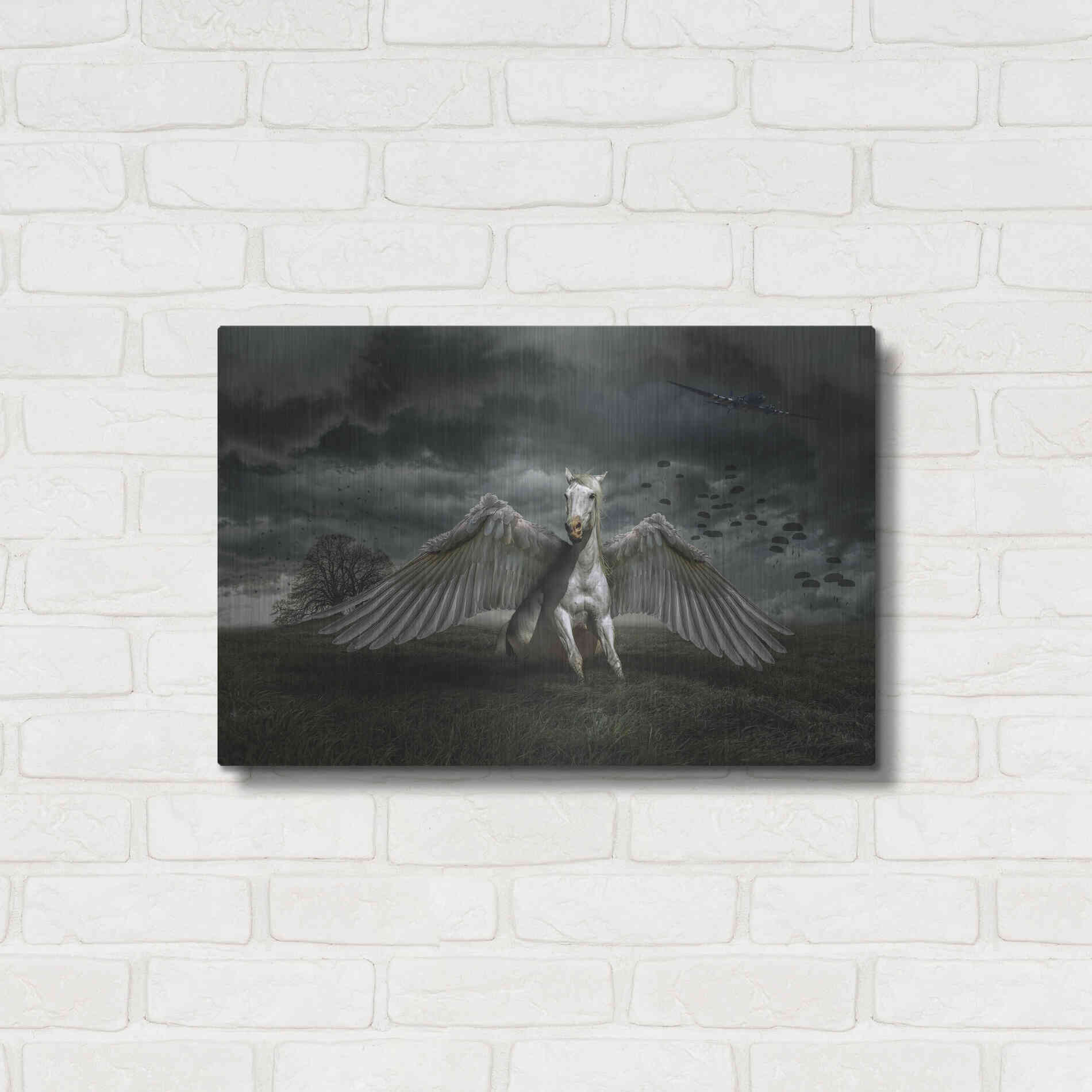 Luxe Metal Art 'Pegasus Rising' by Alan, Metal Wall Art,24x16