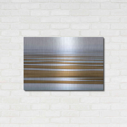 Luxe Metal Art 'Sand Flats in Fog' by Katherine Gendreau, Metal Wall Art,36x24