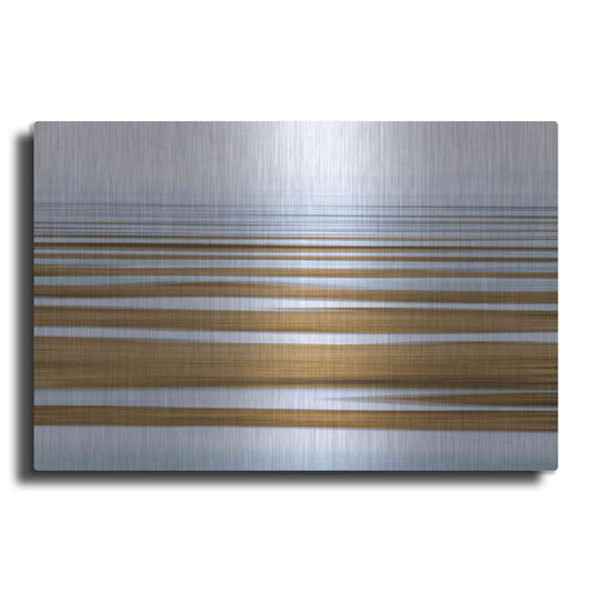 Luxe Metal Art 'Sand Flats in Fog' by Katherine Gendreau, Metal Wall Art