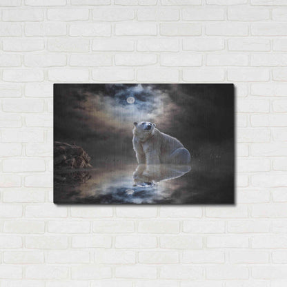 Luxe Metal Art 'Polar Bear Reflections' by Alan, Metal Wall Art,36x24