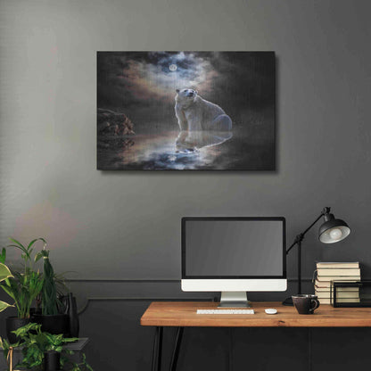 Luxe Metal Art 'Polar Bear Reflections' by Alan, Metal Wall Art,36x24