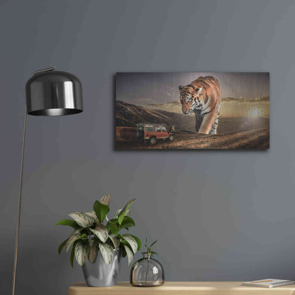 Luxe Metal Art 'Hunters' by Alan, Metal Wall Art,24x12