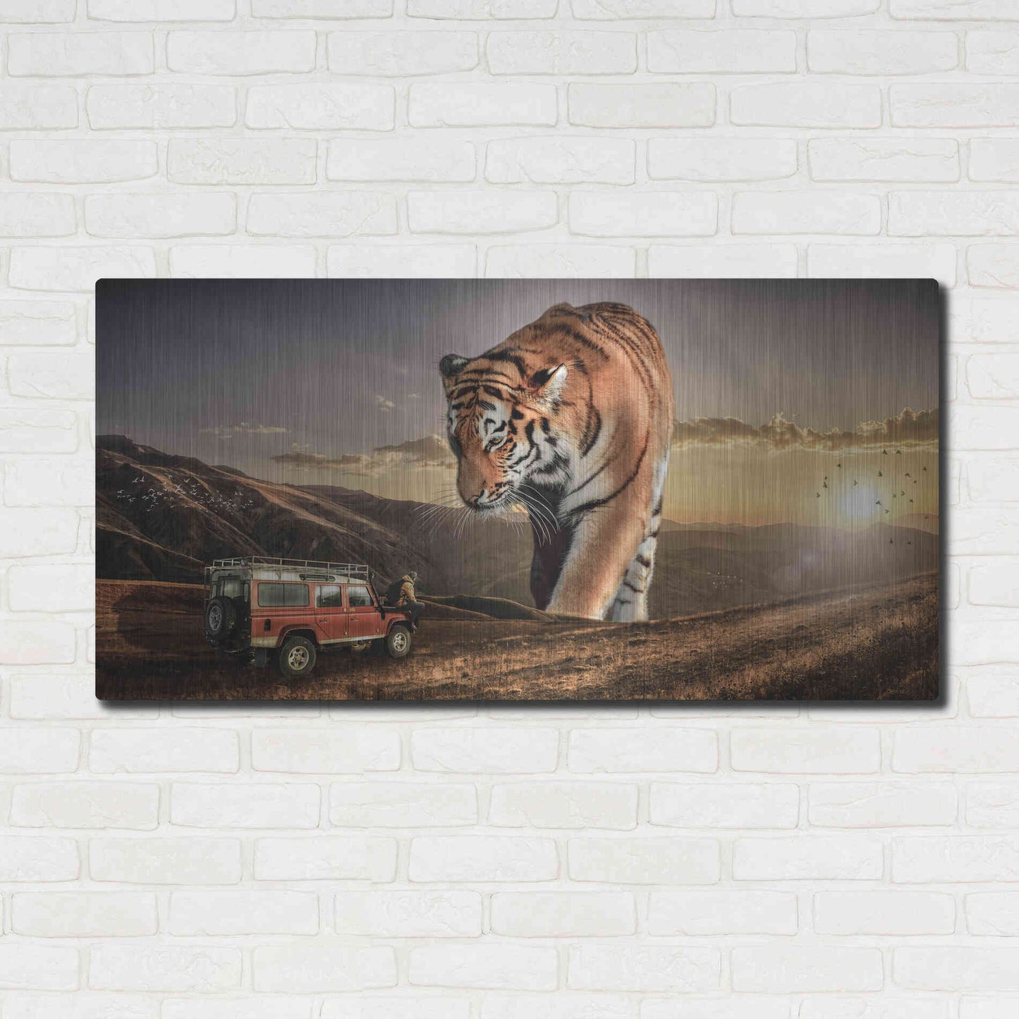 Luxe Metal Art 'Hunters' by Alan, Metal Wall Art,48x24