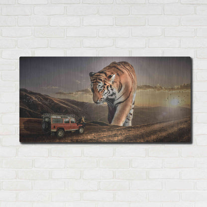 Luxe Metal Art 'Hunters' by Alan, Metal Wall Art,48x24