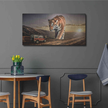 Luxe Metal Art 'Hunters' by Alan, Metal Wall Art,48x24