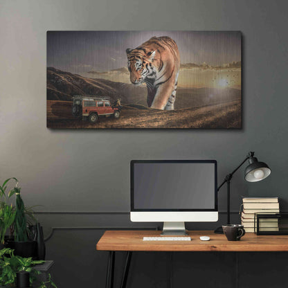 Luxe Metal Art 'Hunters' by Alan, Metal Wall Art,48x24