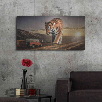 Luxe Metal Art 'Hunters' by Alan, Metal Wall Art,48x24