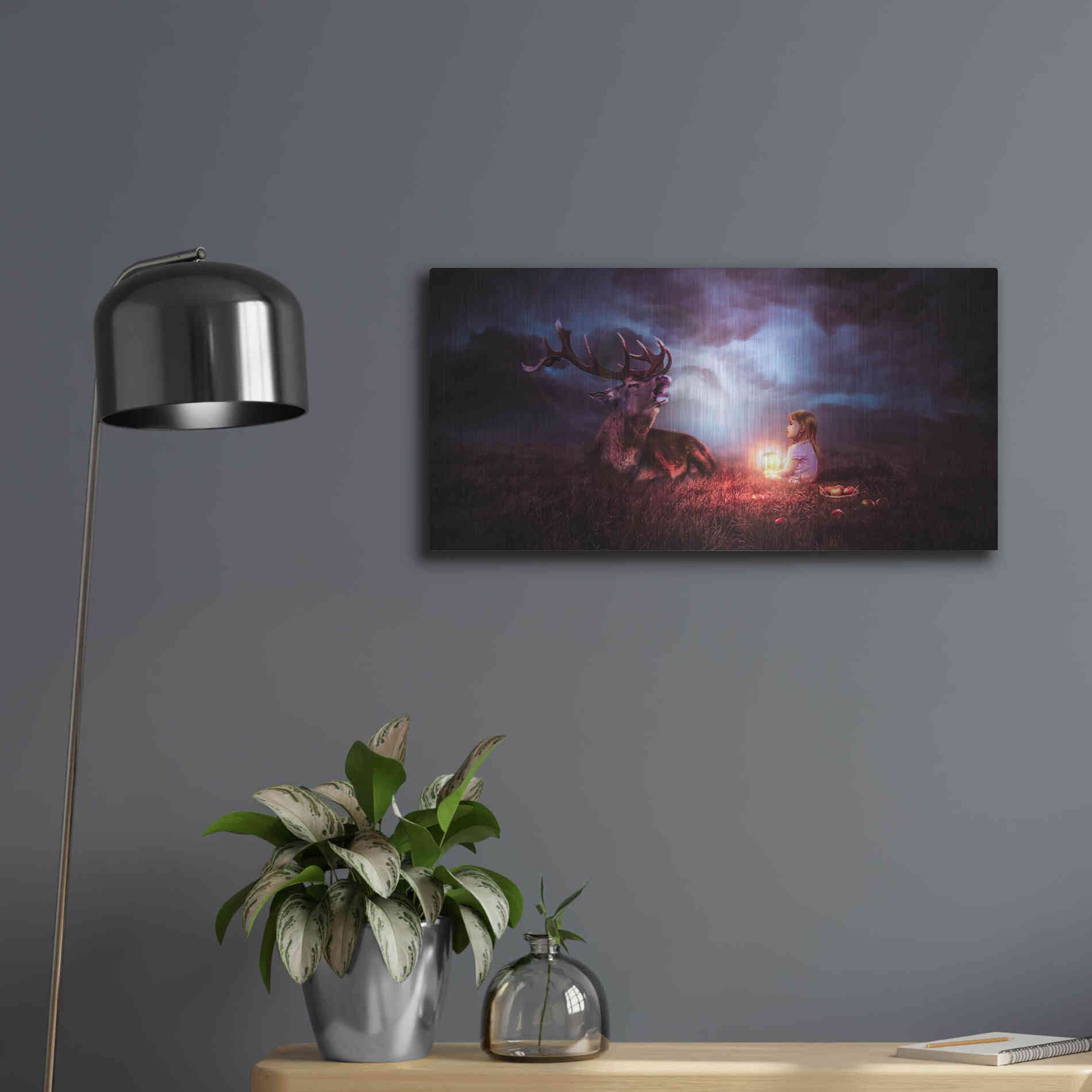 Luxe Metal Art 'Call of the Wild' by Alan, Metal Wall Art,24x12