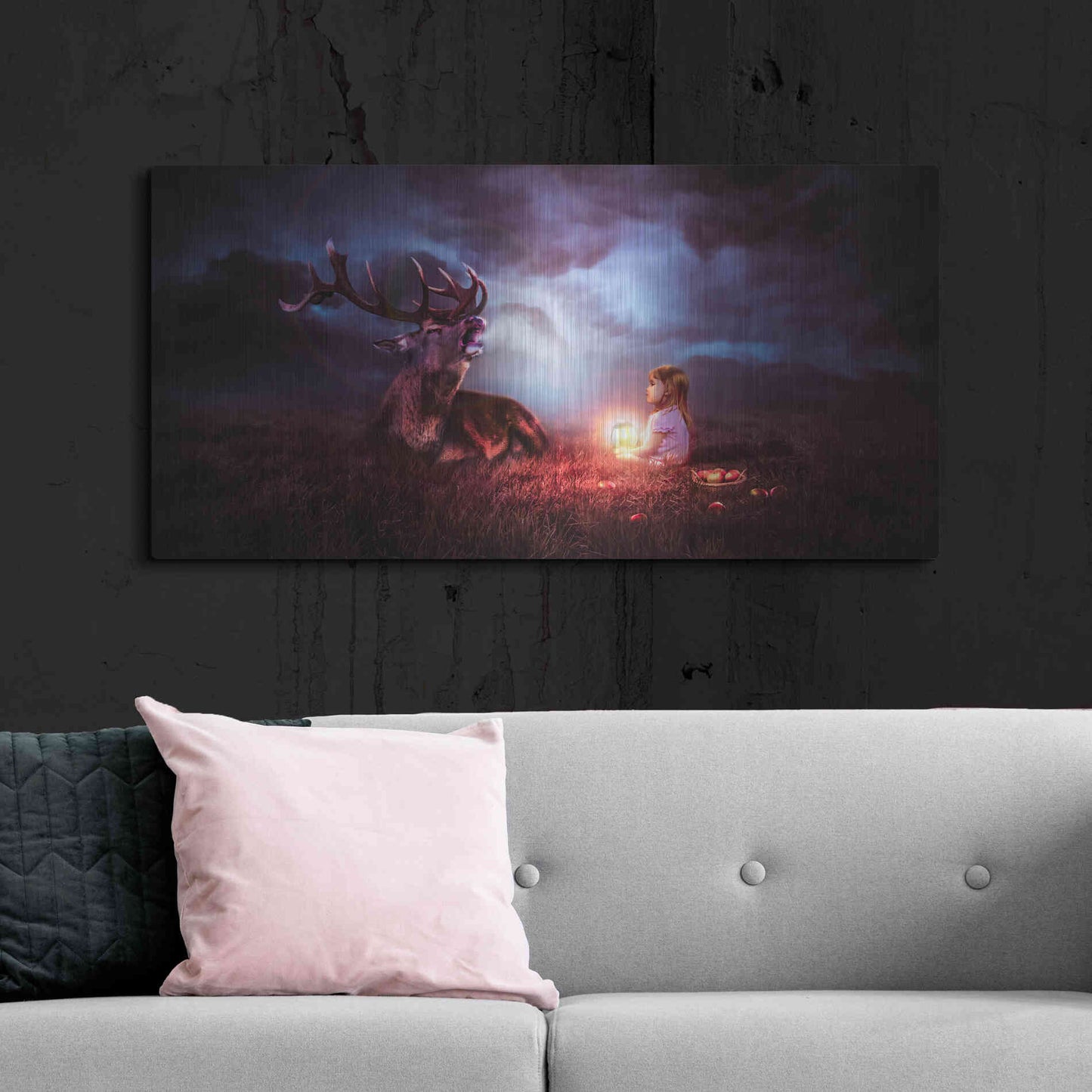 Luxe Metal Art 'Call of the Wild' by Alan, Metal Wall Art,48x24