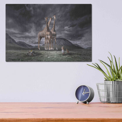 Luxe Metal Art 'Long Neck Scotland' by Alan, Metal Wall Art,16x12