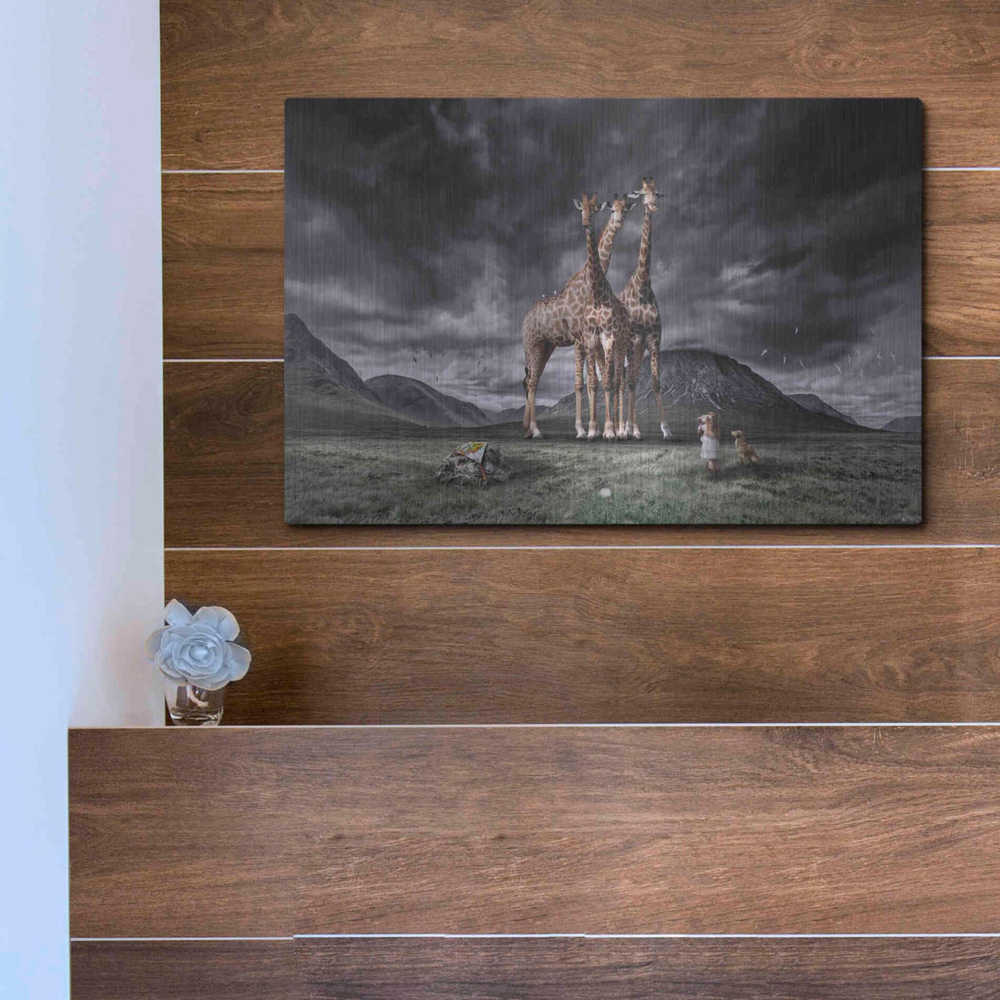 Luxe Metal Art 'Long Neck Scotland' by Alan, Metal Wall Art,16x12