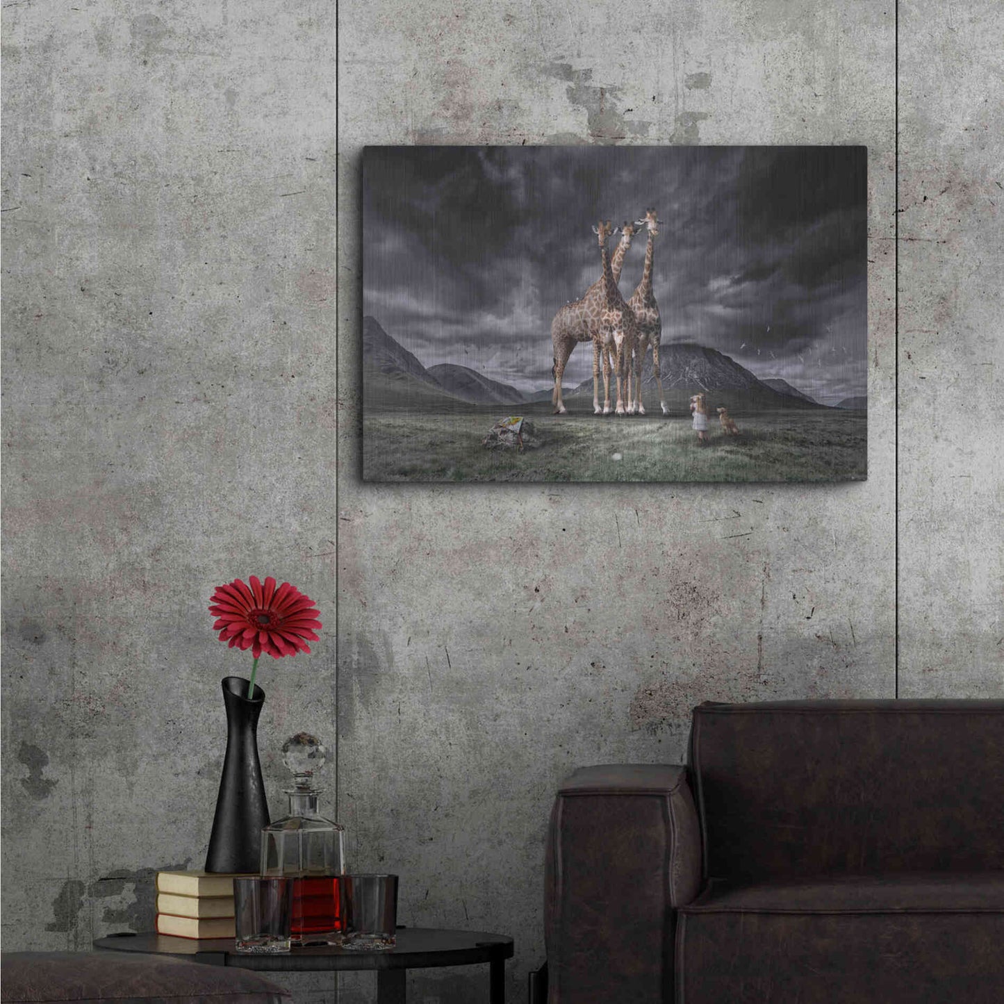 Luxe Metal Art 'Long Neck Scotland' by Alan, Metal Wall Art,36x24