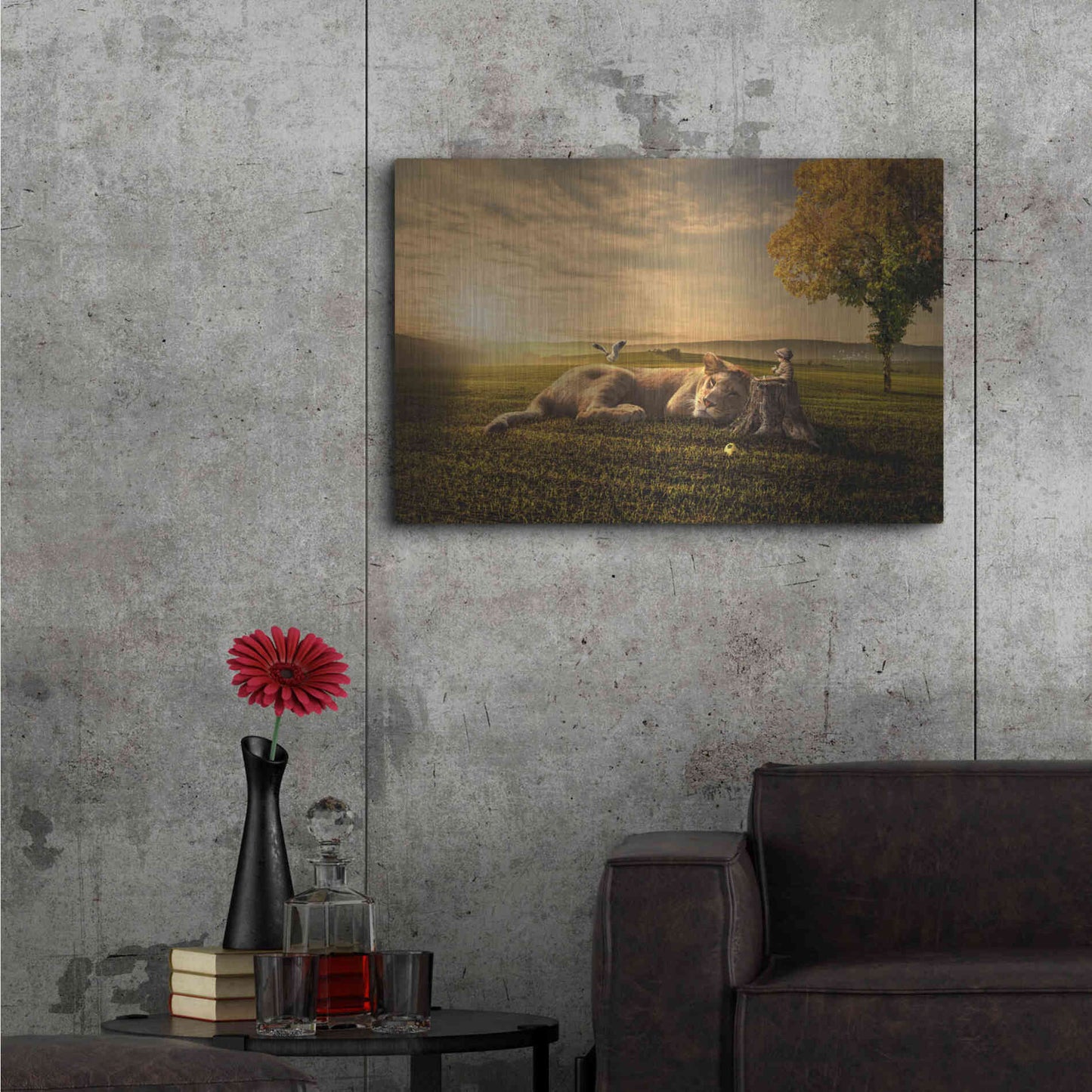 Luxe Metal Art 'Sunset Sleeping' by Alan, Metal Wall Art,36x24