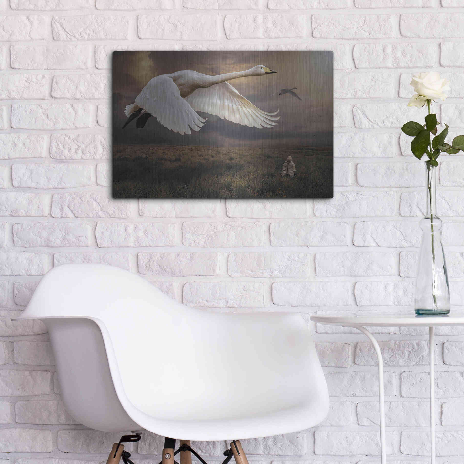 Luxe Metal Art 'Take Flight' by Alan, Metal Wall Art,24x16