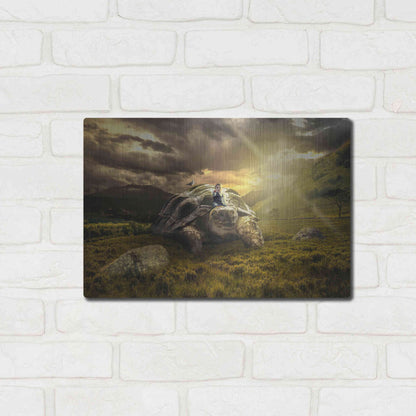 Luxe Metal Art 'Onward' by Alan, Metal Wall Art,16x12