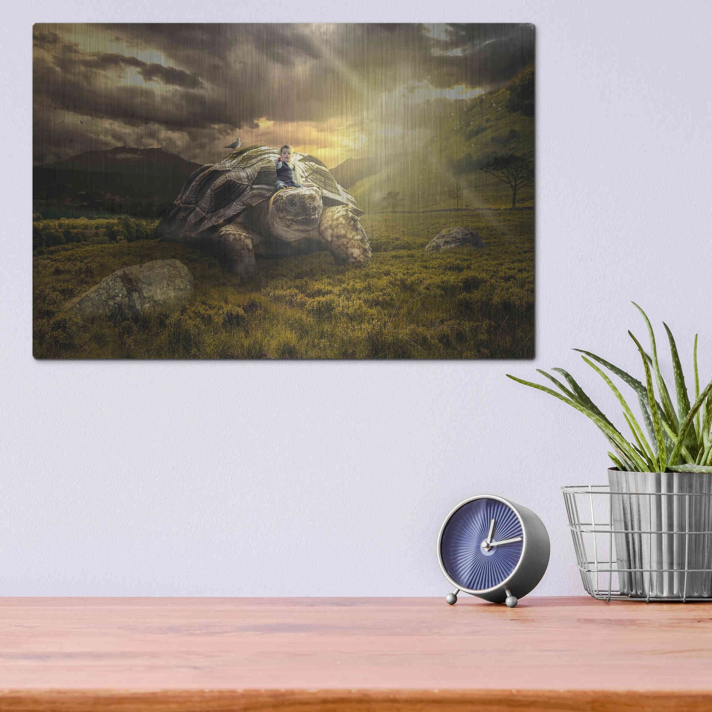 Luxe Metal Art 'Onward' by Alan, Metal Wall Art,16x12