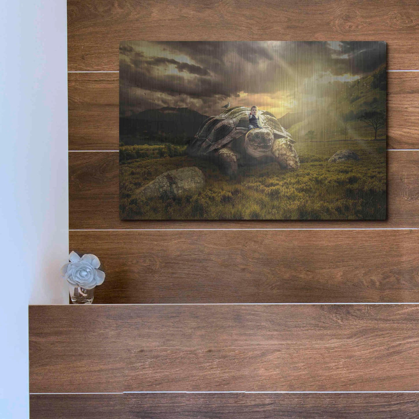 Luxe Metal Art 'Onward' by Alan, Metal Wall Art,16x12