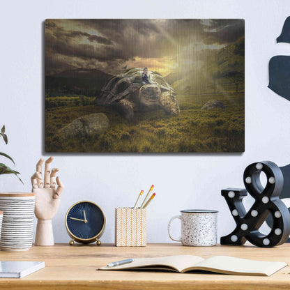 Luxe Metal Art 'Onward' by Alan, Metal Wall Art,16x12