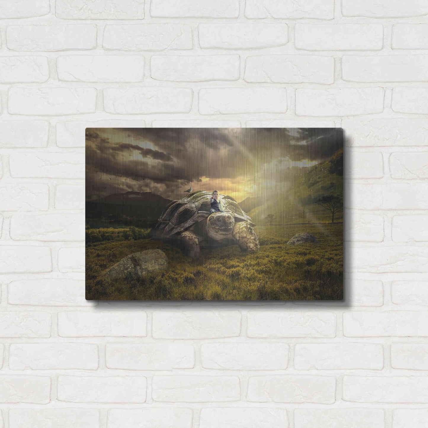 Luxe Metal Art 'Onward' by Alan, Metal Wall Art,24x16