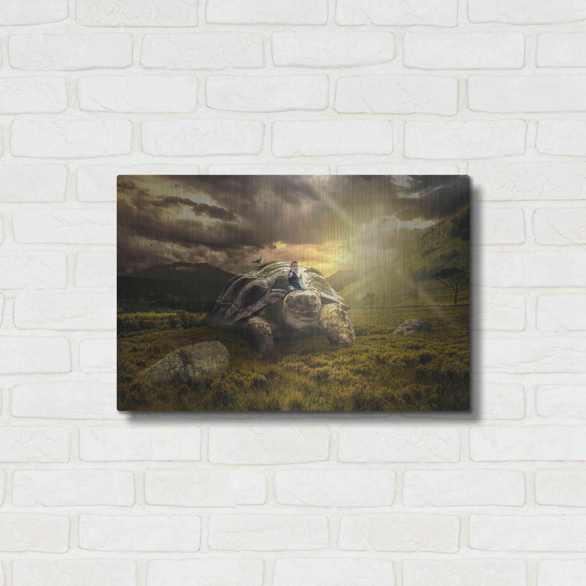 Luxe Metal Art 'Onward' by Alan, Metal Wall Art,24x16