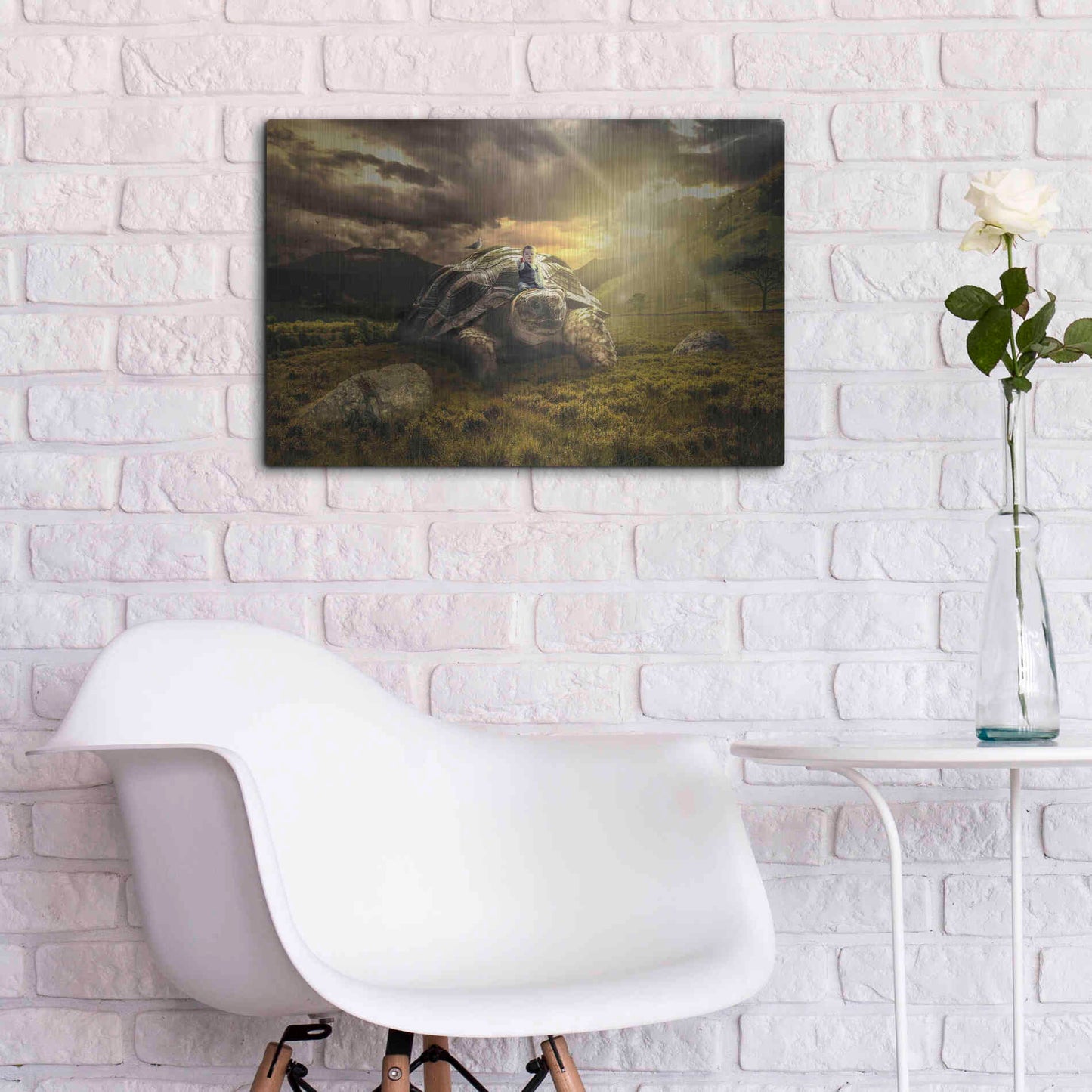 Luxe Metal Art 'Onward' by Alan, Metal Wall Art,24x16