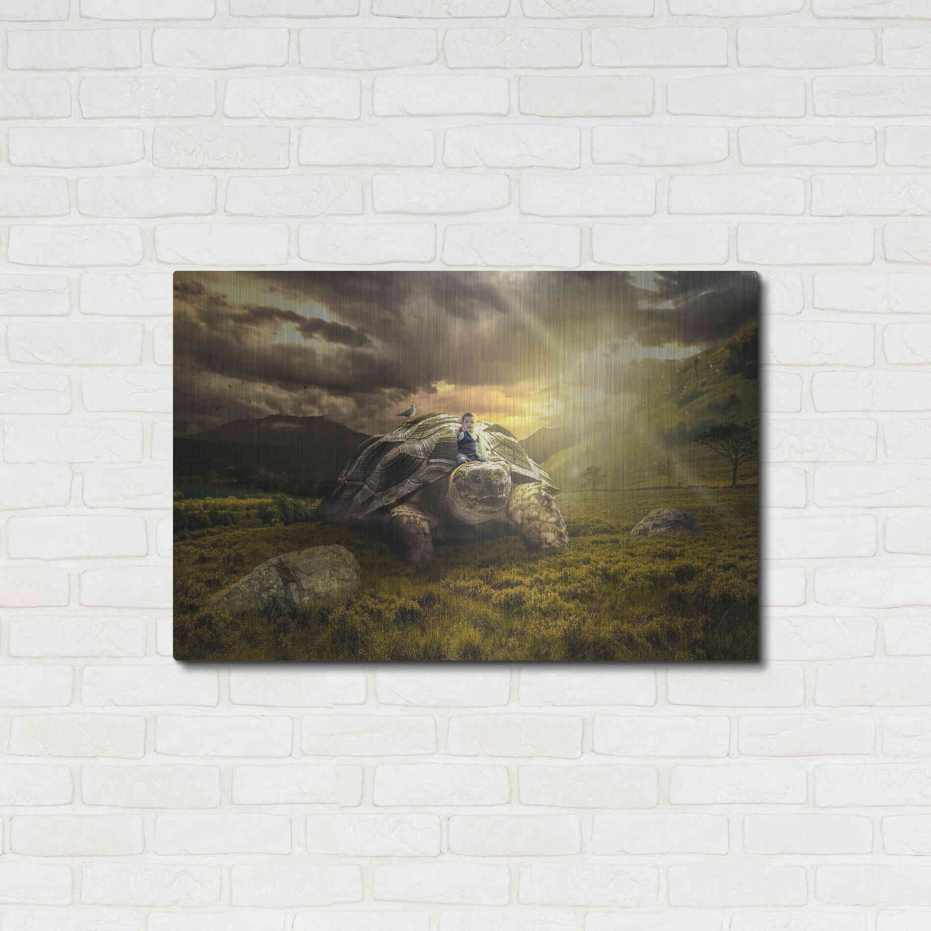 Luxe Metal Art 'Onward' by Alan, Metal Wall Art,36x24