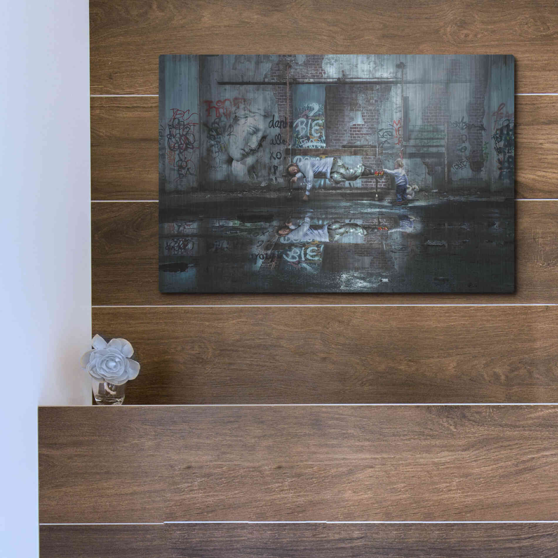 Luxe Metal Art 'Care to Share' by Alan, Metal Wall Art,16x12