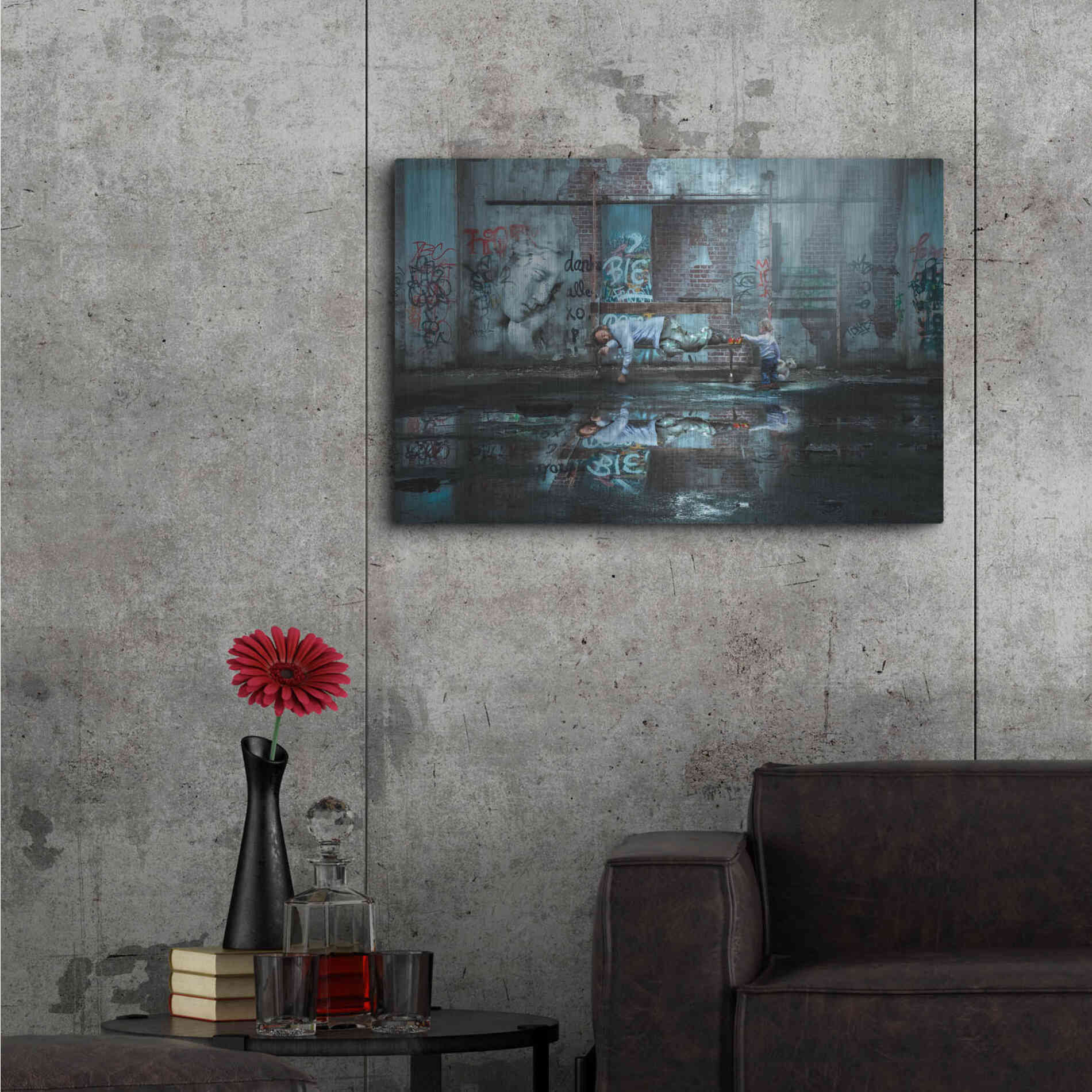 Luxe Metal Art 'Care to Share' by Alan, Metal Wall Art,36x24