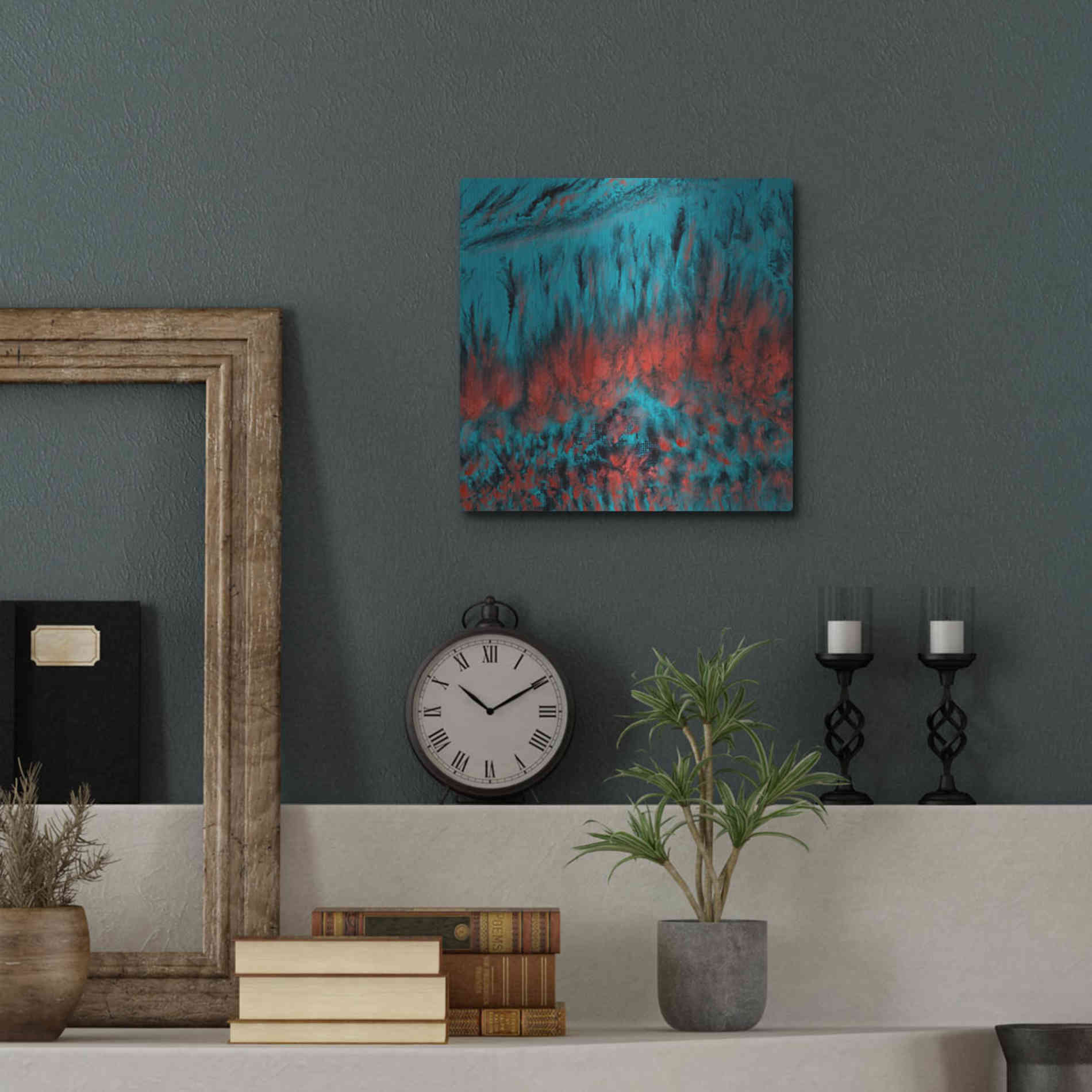 Luxe Metal Art 'Earth As Art: Eerie Cloud Shadows' Metal Wall Art,12x12