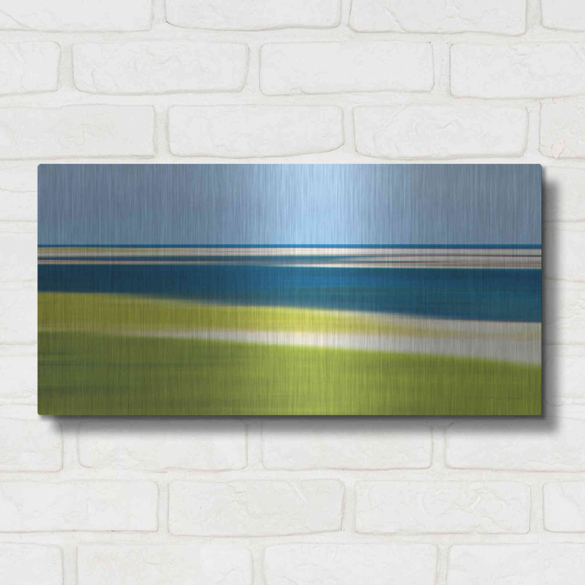 Luxe Metal Art 'Cape Cod Low Tide' by Katherine Gendreau, Metal Wall Art,24x12