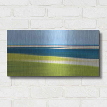 Luxe Metal Art 'Cape Cod Low Tide' by Katherine Gendreau, Metal Wall Art,24x12