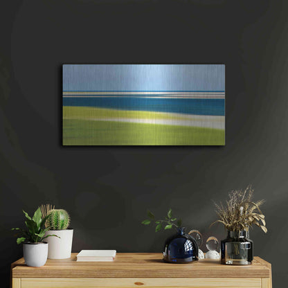 Luxe Metal Art 'Cape Cod Low Tide' by Katherine Gendreau, Metal Wall Art,24x12