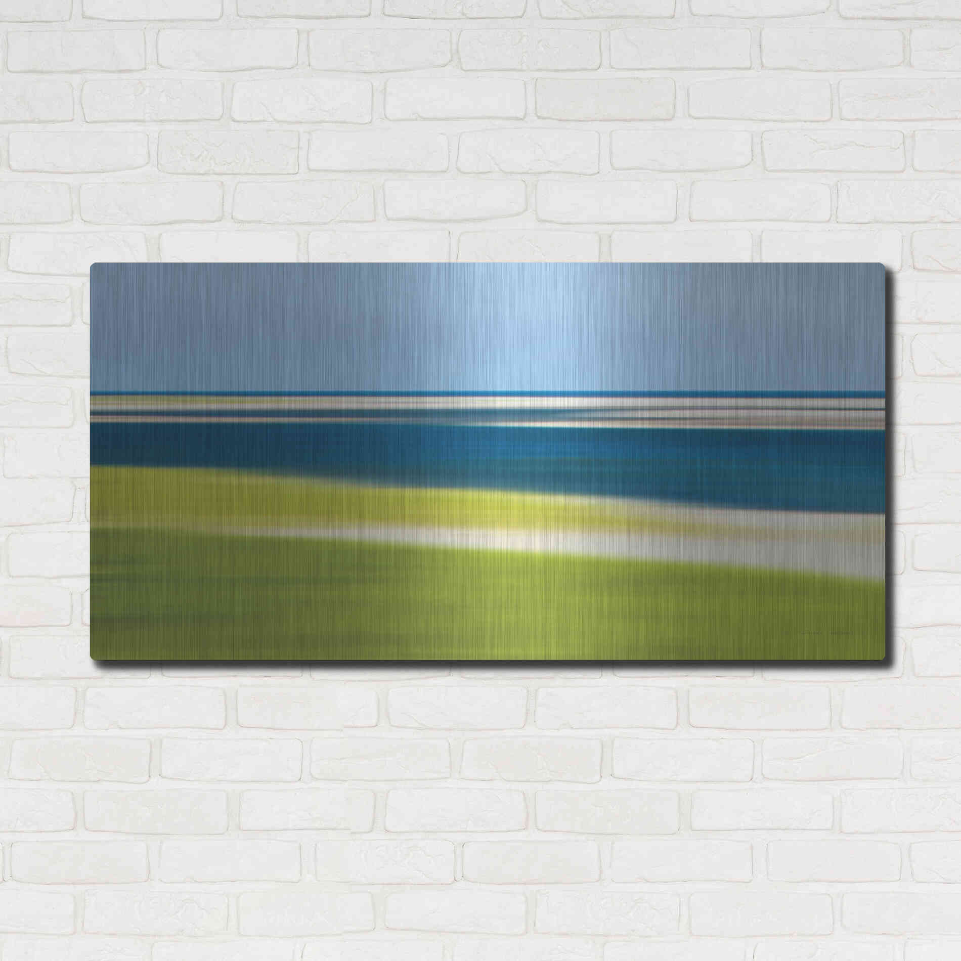 Luxe Metal Art 'Cape Cod Low Tide' by Katherine Gendreau, Metal Wall Art,48x24