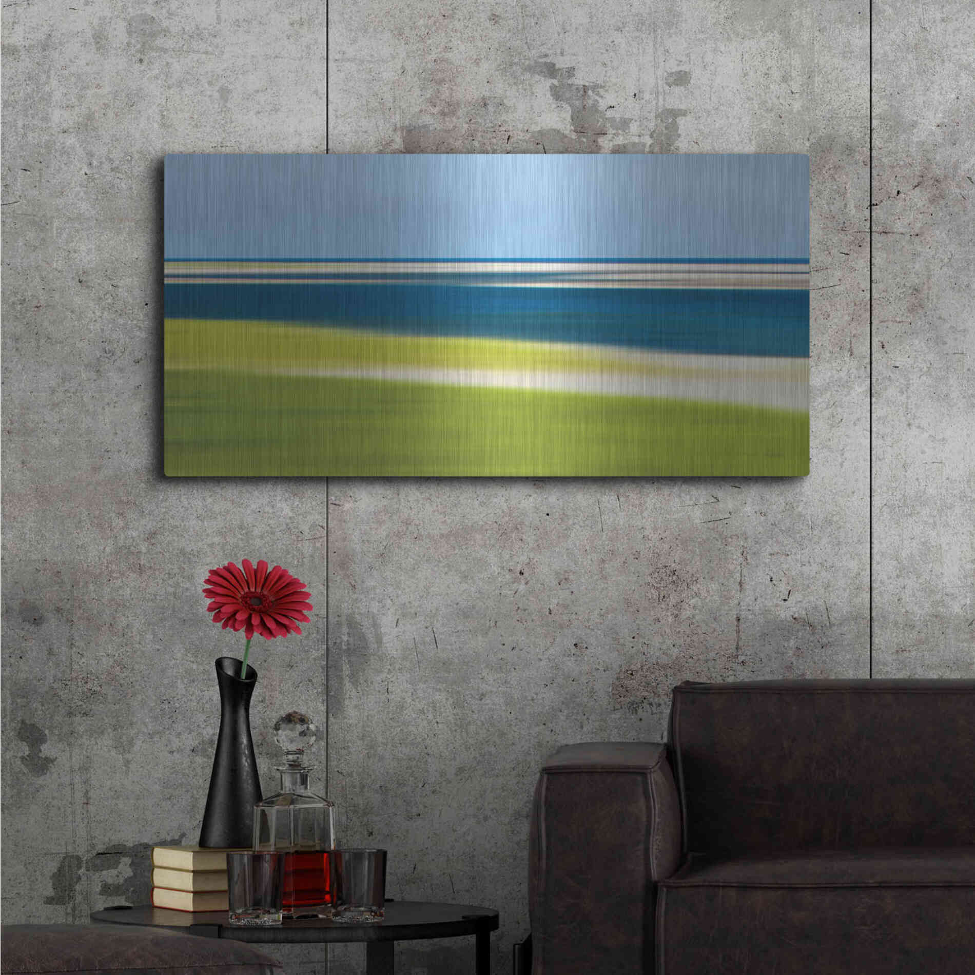 Luxe Metal Art 'Cape Cod Low Tide' by Katherine Gendreau, Metal Wall Art,48x24