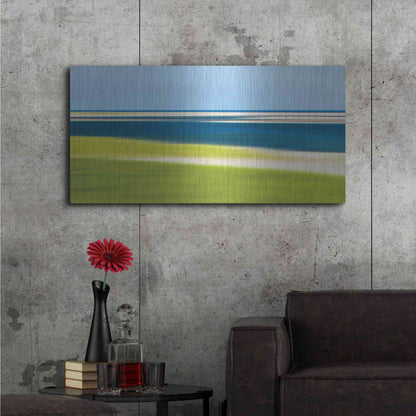 Luxe Metal Art 'Cape Cod Low Tide' by Katherine Gendreau, Metal Wall Art,48x24