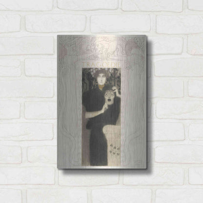 Luxe Metal Art 'Tragodie' by Gustav Klimt, Metal Wall Art,12x16