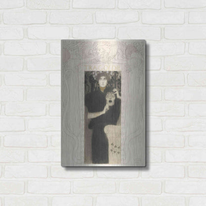 Luxe Metal Art 'Tragodie' by Gustav Klimt, Metal Wall Art,16x24