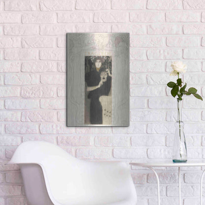 Luxe Metal Art 'Tragodie' by Gustav Klimt, Metal Wall Art,16x24