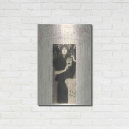 Luxe Metal Art 'Tragodie' by Gustav Klimt, Metal Wall Art,24x36