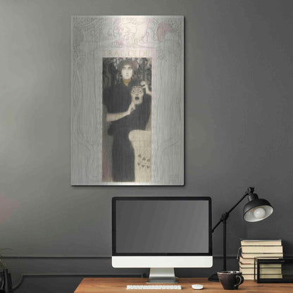 Luxe Metal Art 'Tragodie' by Gustav Klimt, Metal Wall Art,24x36