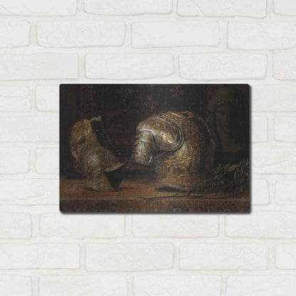 Luxe Metal Art 'Still Life with Armor' by Gustav Klimt, Metal Wall Art,16x12
