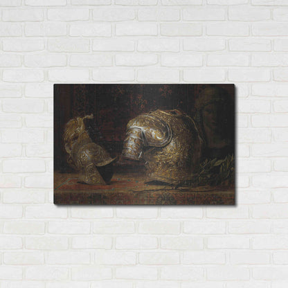 Luxe Metal Art 'Still Life with Armor' by Gustav Klimt, Metal Wall Art,36x24